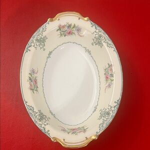 Vintage M Noritake China Glendon Oval Serving Bowl Floral 1960s.